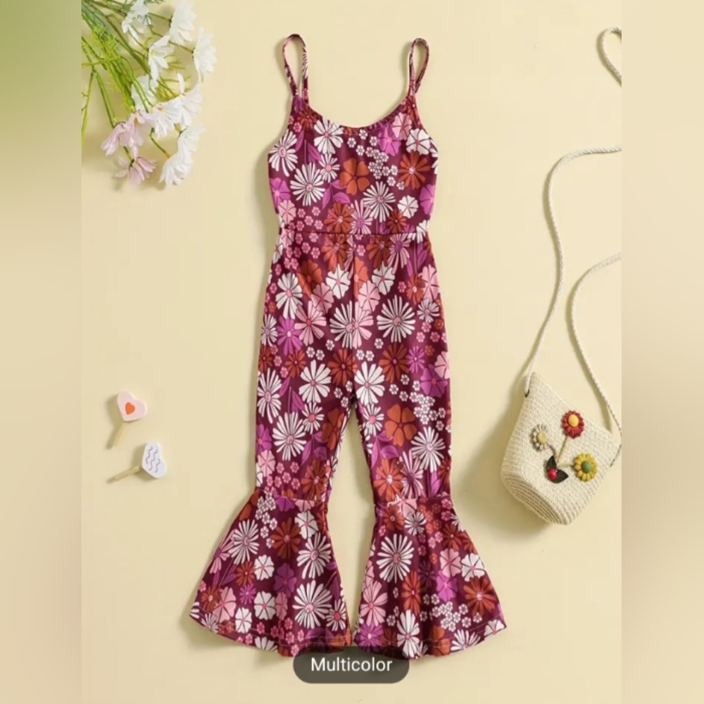 NEW 3T Toddler Boutique Floral Jumpsuit
